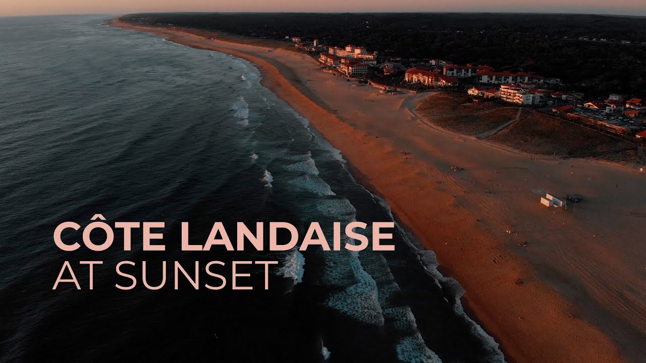 Coucher de soleil sur la côte Landaise | Hossegor & Capbreton en drone